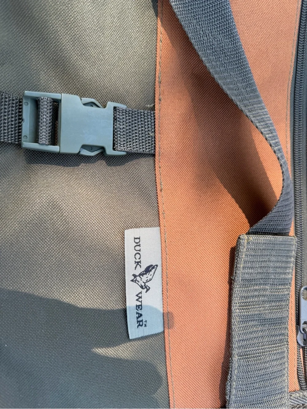 Duck Wear Olive and Brown Canvas Messenger Bag for Men
